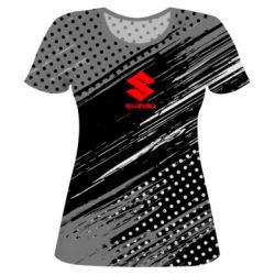 Женская футболка 3D Suzuki and grunge background