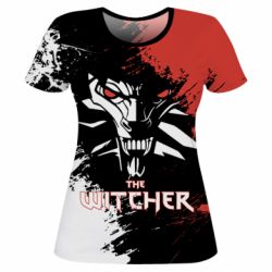 Женская футболка 3D The Witcher Spray Art - PrintSalon