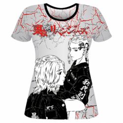 Жіноча 3D футболка Tokyo Revengers Mikey And Draken - PrintSalon