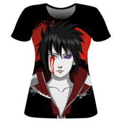 Жіноча 3D футболка Uchiha Sasuke Art - PrintSalon