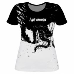 Жіноча 3D футболка VENOM I want chocolate - PrintSalon