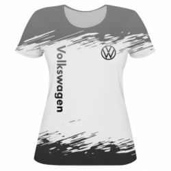 Жіноча 3D футболка Volkswagen logo and grunge - PrintSalon