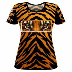 Жіноча 3D футболка Погляд Тигра - PrintSalon