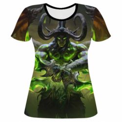 Жіноча 3D футболка World Of Warcfart Illidan - PrintSalon
