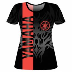 Женская футболка 3D Yamaha Red And Black - PrintSalon