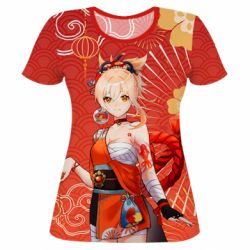 Женская футболка 3D Yoimiya Genshin Impact