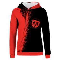 Жіноче 3D худі Бабл Квас червоний арт