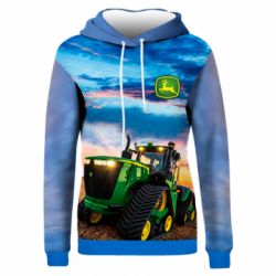 Жіноче 3D худі John Deere Sunrise