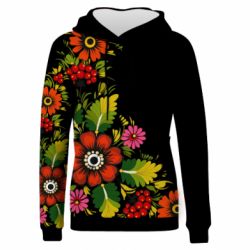 Жіноче 3D худі Петриківський розпис