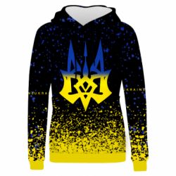 Жіноче 3D худі Ukraine, yellow blue