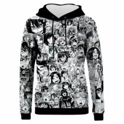 Жіноче 3D худі Ahegao manga-PrintSalon Жіноче 3D худі Ahegao manga