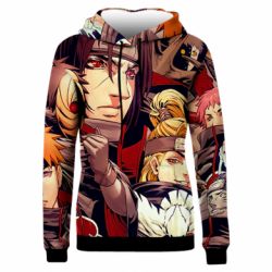 Жіноче 3D худі Akatsuki Members