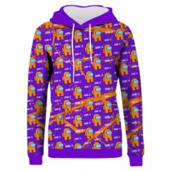 Жіноче 3D худі Among Us and grunge background