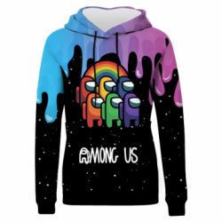 Женское 3D худи Among Us art paints - PrintSalon