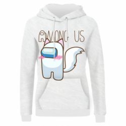 Жіноче 3D худі Among us cute cat - PrintSalon
