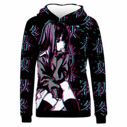 Жіноче 3D худі Anime Girl Glitch
