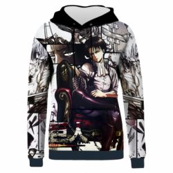 Жіноче 3D худі Attack on Titan Кapral Levi-PrintSalon Жіноче 3D худі Attack on Titan Кapral Levi