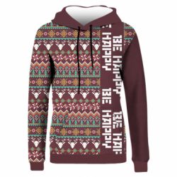 Жіноче 3D худі Be Happy - Deers Pattern