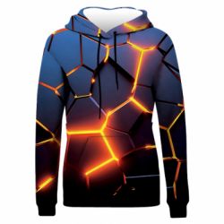 Жіноче 3D худі Cracked Blocks