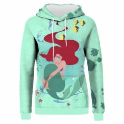 Жіноче 3D худі Cute and shy Ariel