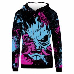 Жіноче 3D худі Cyberpunk Spray Neon - PrintSalon