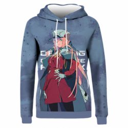 Жіноче 3D худі DITF Zero Two Art-PrintSalon Жіноче 3D худі DITF Zero Two Art