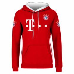 Жіноче 3D худі FC Bayern. Твоє прізвище, номер (англ.)