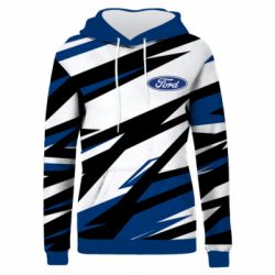 Жіноче 3D худі Ford logo and art