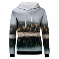 Жіноче 3D худі Forest by the lake