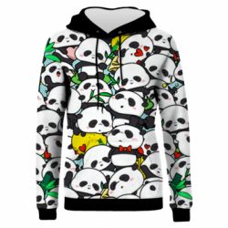 Жіноче 3D худі Funny pandas