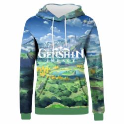Жіноче 3D худі Genshin Impact World