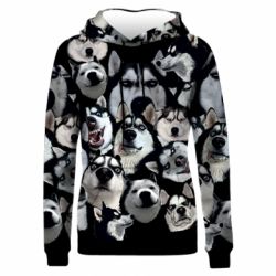 Жіноче 3D худі Husky Emotions