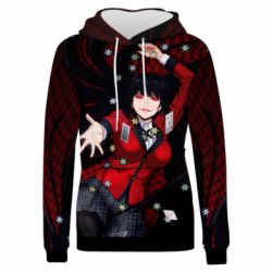 Жіноче 3D худі Kakegurui - Yumeko Jabami-PrintSalon Жіноче 3D худі Kakegurui - Yumeko Jabami