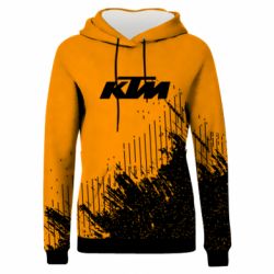 Жіноче 3D худі KTM and grunge background-PrintSalon Жіноче 3D худі KTM and grunge background