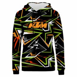 Жіноче 3D худі KTM orange logo-PrintSalon Жіноче 3D худі KTM orange logo