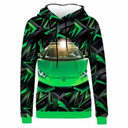 Жіноче 3D худі Lamborghini Huracan