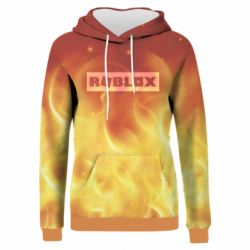 Жіноче 3D худі Logo and fire - PrintSalon