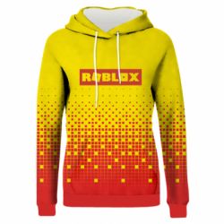 Женское 3D худи Logo and squares - PrintSalon