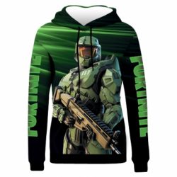 Жіноче 3D худі Master Chief Fortnite