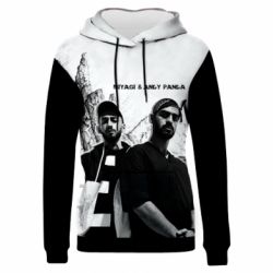 Жіноче 3D худі Miyagi & andy panda black and white