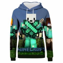 Женское 3D худи Novaskin Minecraft - PrintSalon