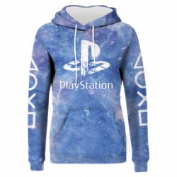 Жіноче 3D худі Playstation on tai dai background