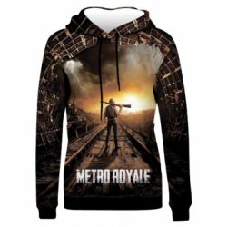 Женское 3D худи Pubg Metro Royale - PrintSalon