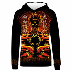 Жіноче 3D худі Рьомен Сукуна І Ітадорі Юджі