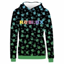 Женское 3D худи Roblox And Logo 3D - PrintSalon