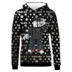 Жіноче 3D худі Roblox And Metal Logo - PrintSalon
