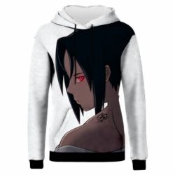 Жіноче 3D худі Sasuke with Naruto