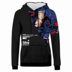 Жіноче 3D худі shattered Itachi art