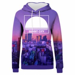 Жіноче 3D худі Sunset city