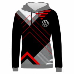 Жіноче 3D худі Volkswagen logo and abstraction